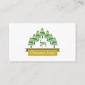 Golden herten bos, kerstfeest Ticket Invite Informatiekaartje (Voorkant)