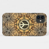 Golden Hexagon Forest Peace Sign iPhone 5 Hoesje (Achterkant (horizontaal))