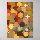 Golden Hexagons: moderne kunst voor uw kinderen Poster (Voorkant)