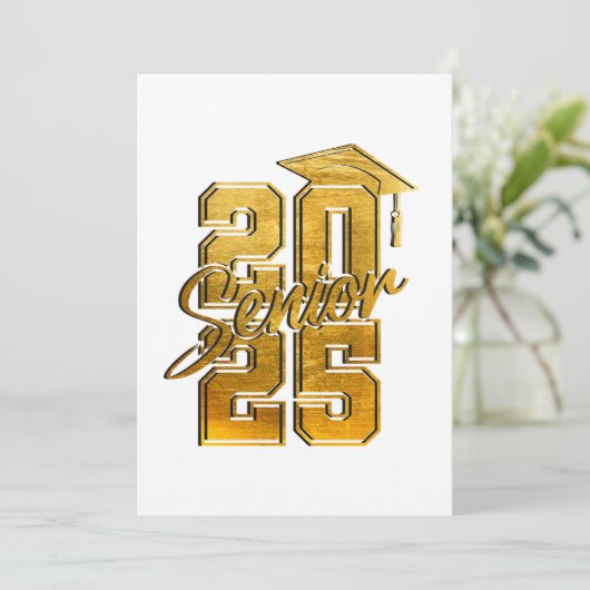 Golden High School Afstuderen 2025 Kaart (Staand voorkant)