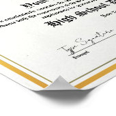 Golden High School afstuderen Diploma, GED Poster (Hoek)