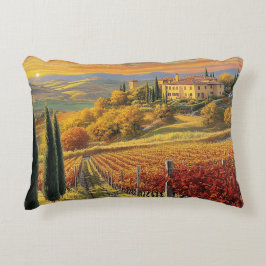 Golden Hillside Vineyard – Rectangular Pillow Accent Kussen
