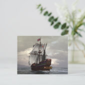 Golden hind briefkaart (Staand voorkant)
