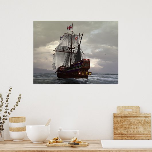Golden Hind Poster (Keuken)