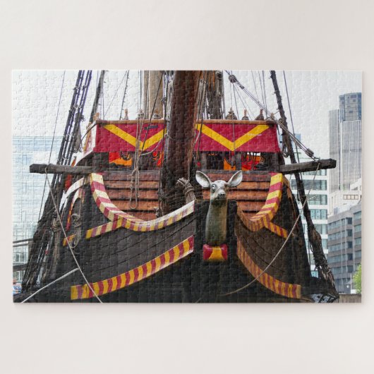 Golden Hind ship replica, Londen, Engeland Legpuzzel (Horizontaal)