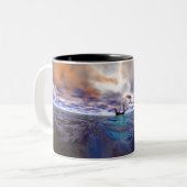 Golden Hind Tweekleurige Koffiemok (Voorkant links)