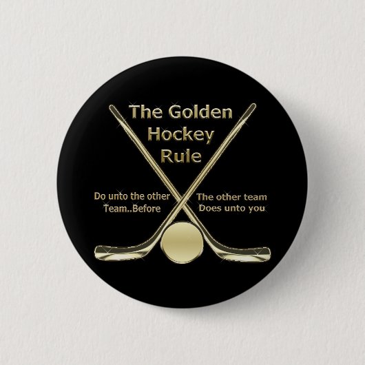Golden Hockey Rule Button (Voorkant)