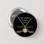 Golden Hockey Rule Button (Voorkant /achterkant)