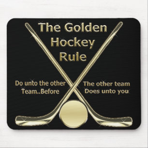 Golden Hockey Rule Mousepad Muismat