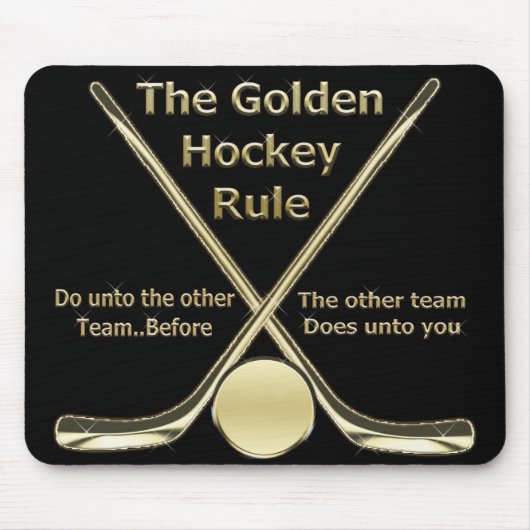 Golden Hockey Rule Mousepad Muismat (Voorkant)