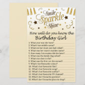 Golden Hoe goed ken je het verjaardagsmeisje? (Voorkant / Achterkant)