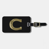 Golden hoefijzer bagagelabel (Voorkant horizontaal)