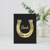 Golden hoefijzer briefkaart (Staand voorkant)
