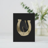 Golden hoefijzer briefkaart (Staand voorkant)