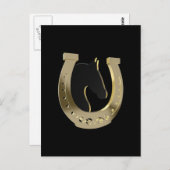Golden hoefijzer briefkaart (Voorkant / Achterkant)
