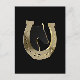 Golden hoefijzer briefkaart