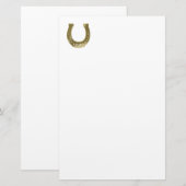 Golden hoefijzer briefpapier (Voorkant / Achterkant)