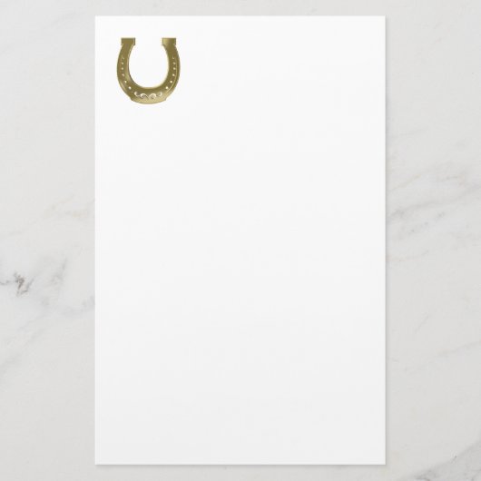 Golden hoefijzer briefpapier (Voorkant)