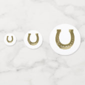 Golden hoefijzer confetti (Voorkanten)