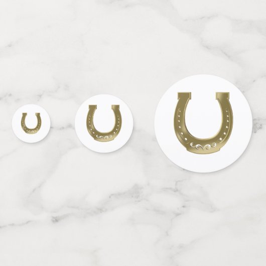 Golden hoefijzer confetti (Voorkanten)