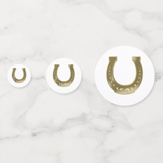 Golden hoefijzer confetti (Achterkanten)