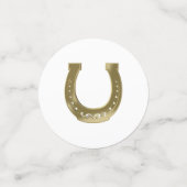 Golden hoefijzer confetti (Kleine voorkant)