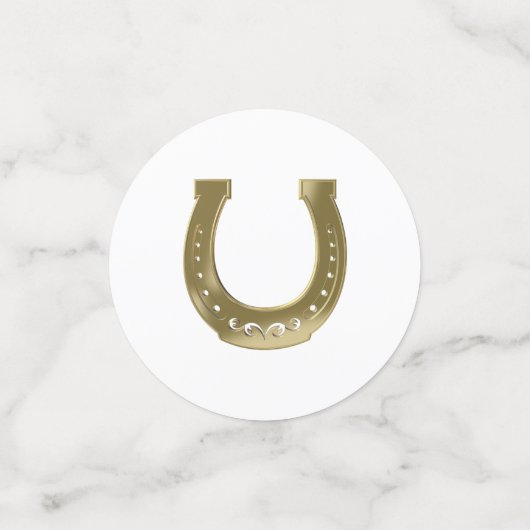 Golden hoefijzer confetti (Kleine voorkant)