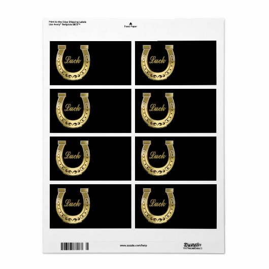 Golden hoefijzer etiket (Full Sheet)