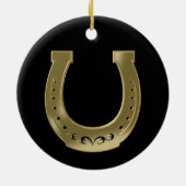 Golden hoefijzer keramisch ornament (Achterkant)