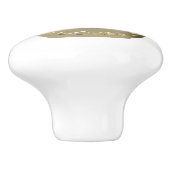 Golden hoefijzer keramische knop (Zijkant)