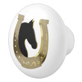 Golden hoefijzer keramische knop (Rechts)