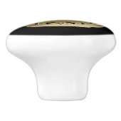 Golden hoefijzer keramische knop (Zijkant)