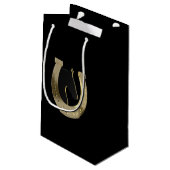 Golden hoefijzer klein cadeauzakje (Achterkant Gekanteld)