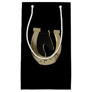 Golden hoefijzer klein cadeauzakje
