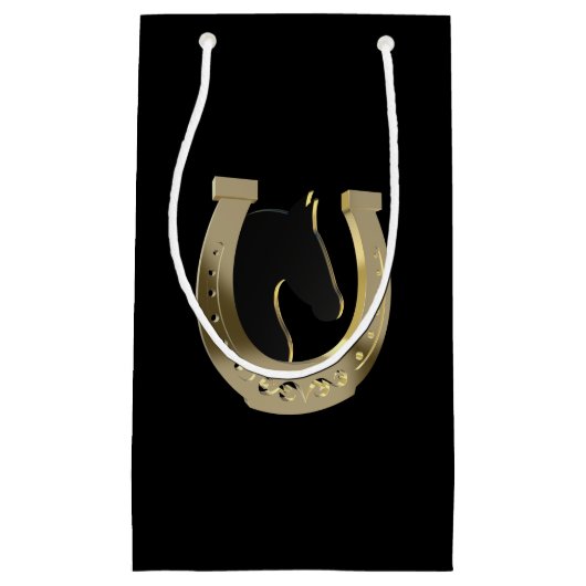 Golden hoefijzer klein cadeauzakje (Voorkant)