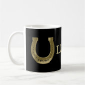 Golden hoefijzer koffiemok (Links)