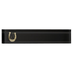 Golden hoefijzer naambordje