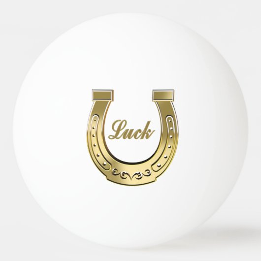 Golden hoefijzer pingpongbal (Achterkant)