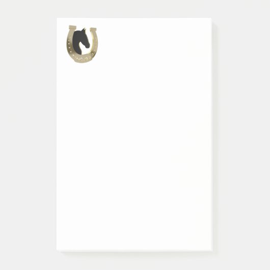 Golden hoefijzer post-it® notes (Voorkant)
