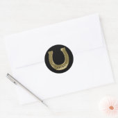 Golden hoefijzer ronde sticker (Envelop)