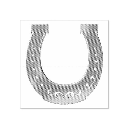 Golden hoefijzer rubberstempel (Afrduk)