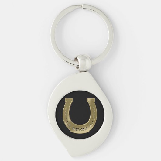 Golden hoefijzer sleutelhanger (Voorkant)