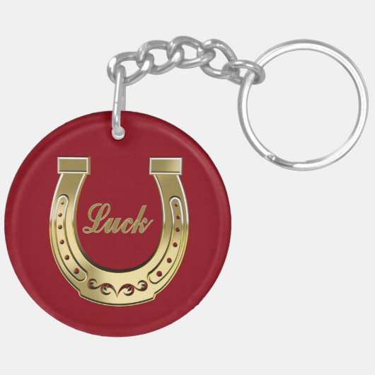 Golden hoefijzer sleutelhanger (Achterkant Links)