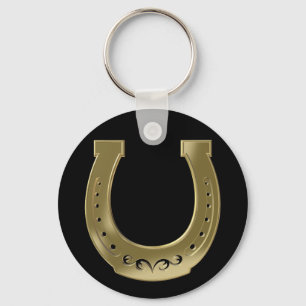 Golden hoefijzer sleutelhanger