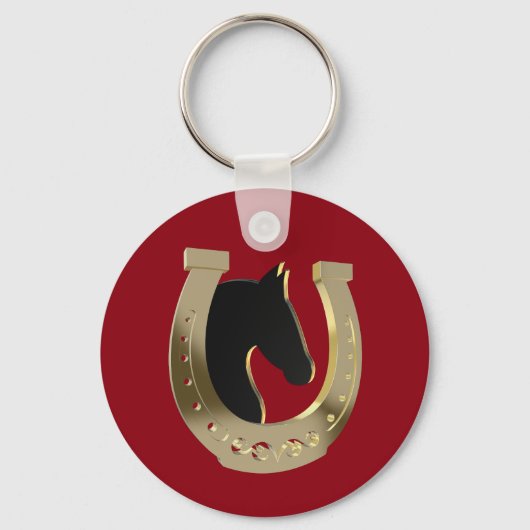 Golden hoefijzer sleutelhanger (Voorkant)