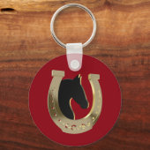 Golden hoefijzer sleutelhanger (Voorkant)
