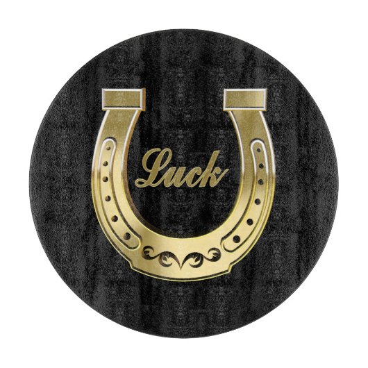 Golden hoefijzer snijplank (Voorkant)