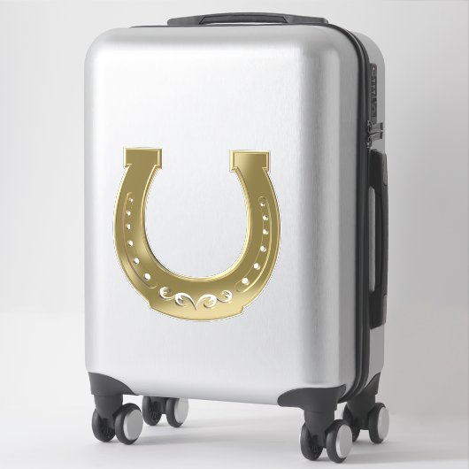 Golden hoefijzer sticker (Koffer)
