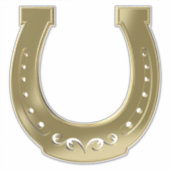 Golden hoefijzer sticker (Voorkant)
