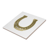 Golden hoefijzer tegeltje (Zijkant)